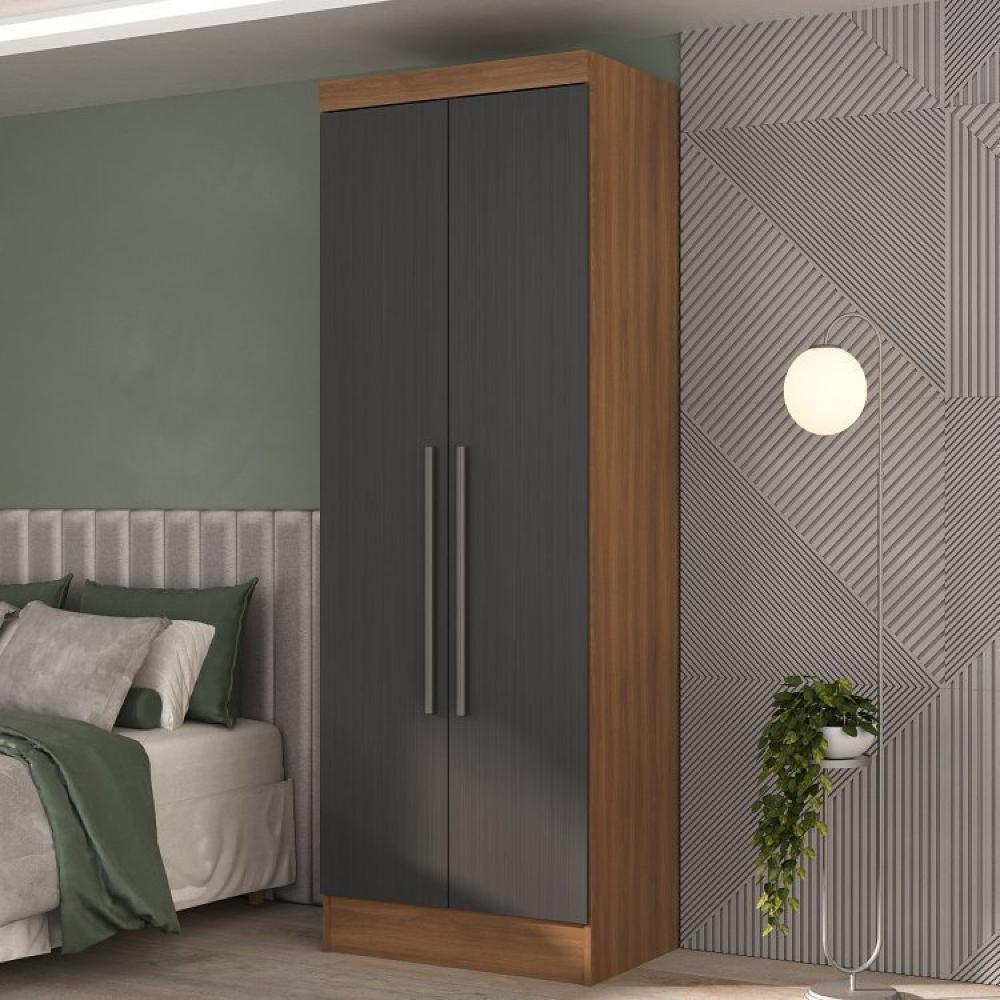 Guarda-Roupa Modulado Viena 6 Portas 6 Gavetas da Espresso Móveis Nogal/Grafite