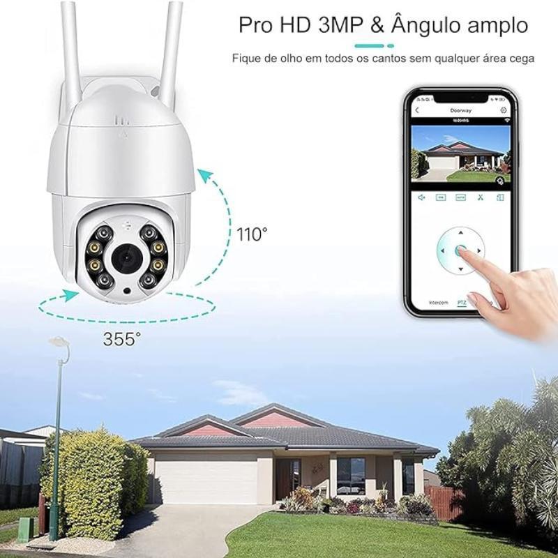Kit 2 Wifi Ip Camera Ipc 360 Wireless Sem Fio A Prova Dágua