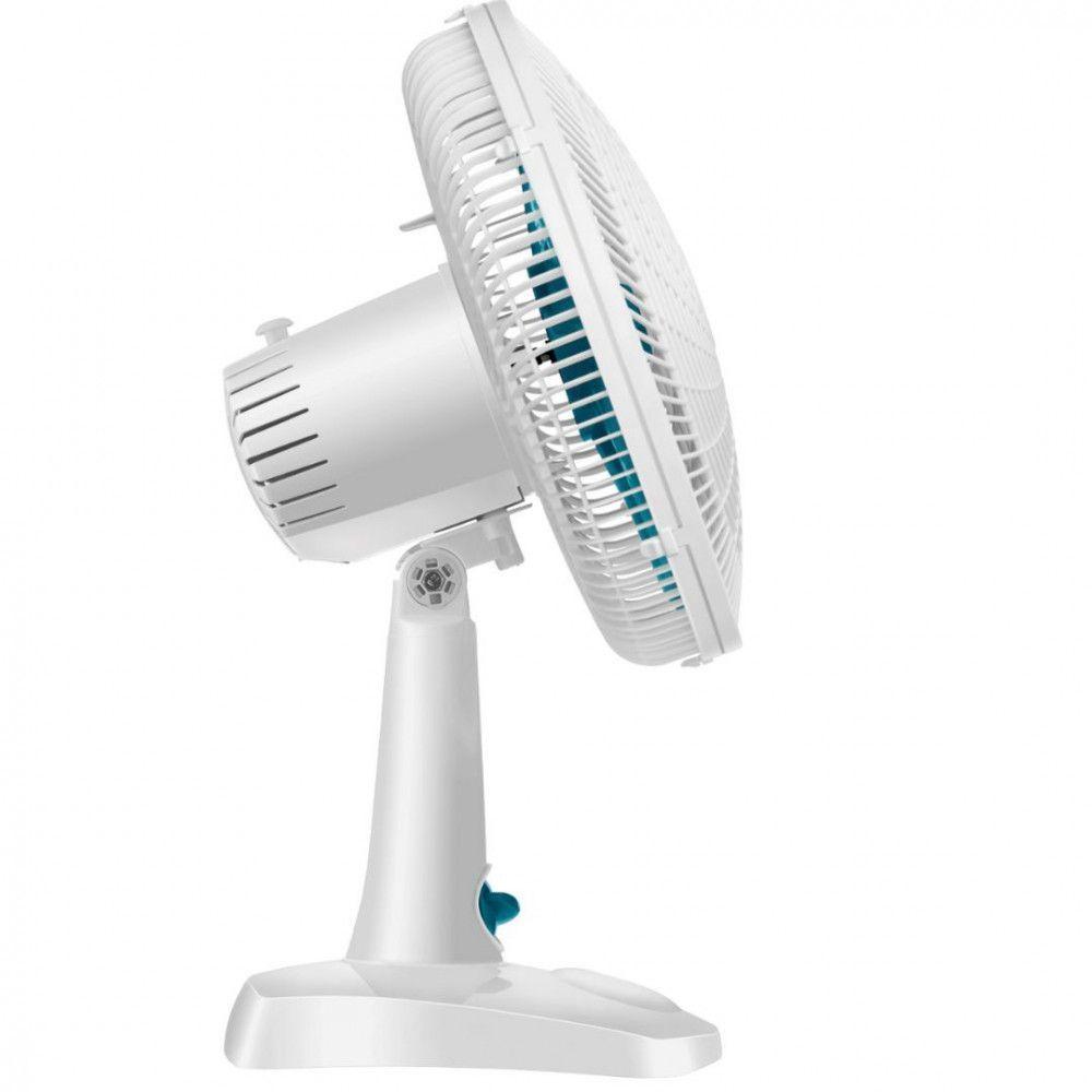 Ventilador De Mesa Mondial Ultra V-30-6p 30cm 6 Pás 3 Velocidades 50w Branco Com Azul 220 V