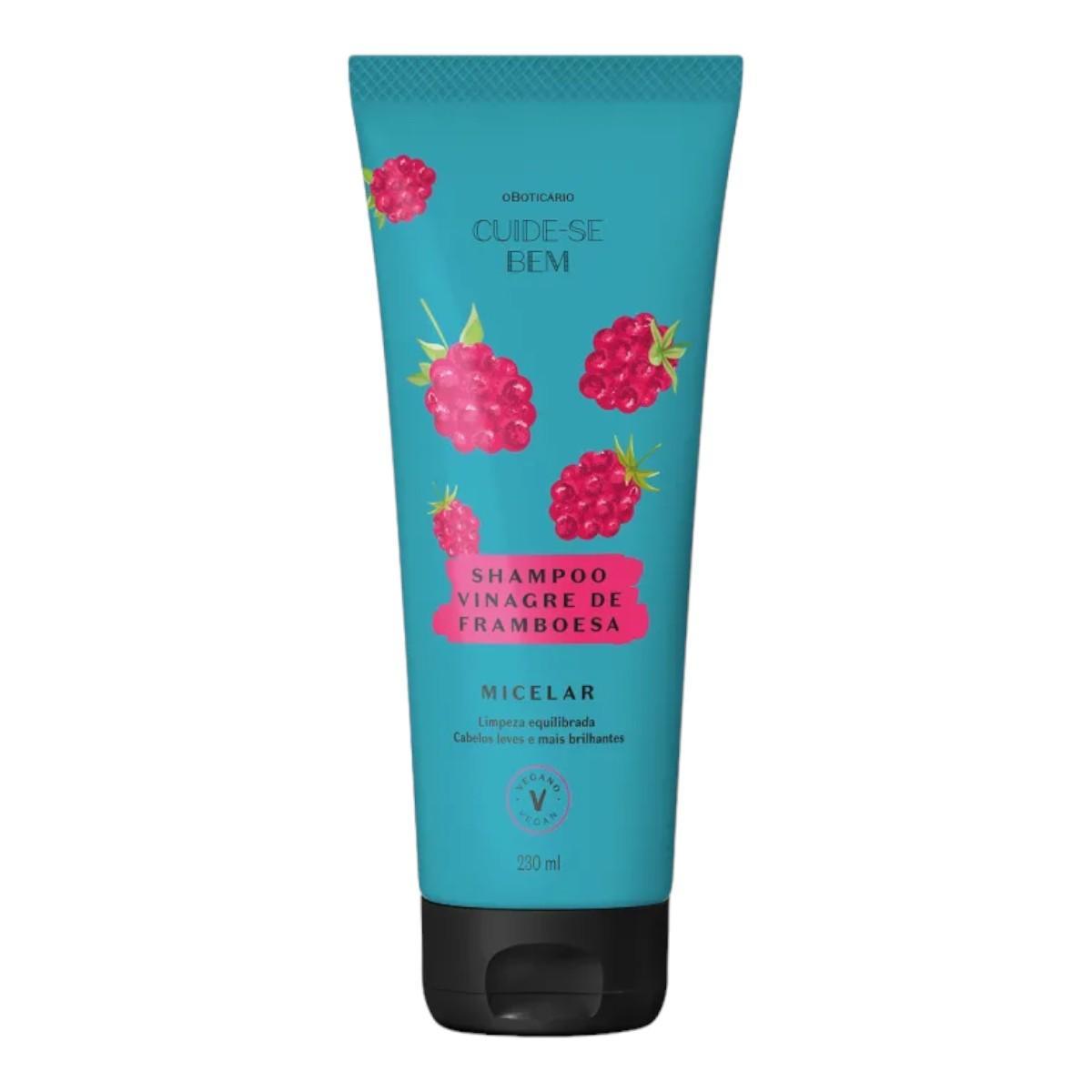 Miniatura Shampoo Vinagre De Framboesa Cuide-Se Bem Feira 230Ml
