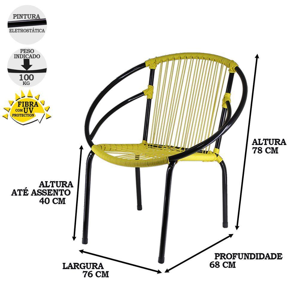 Miniatura Conjunto Com 3 Cadeiras Eclipse De área