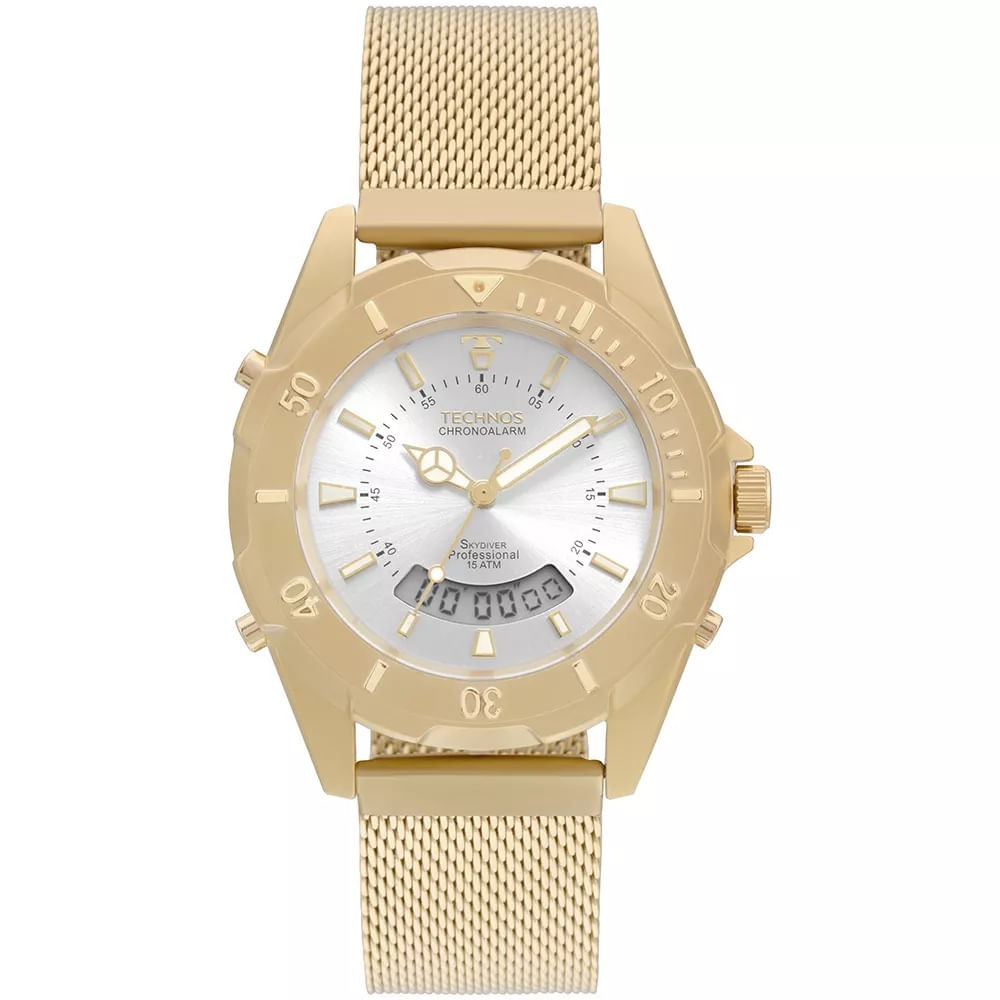 Miniatura Relógio Technos Feminino Skydiver Dourado T205JF/4K