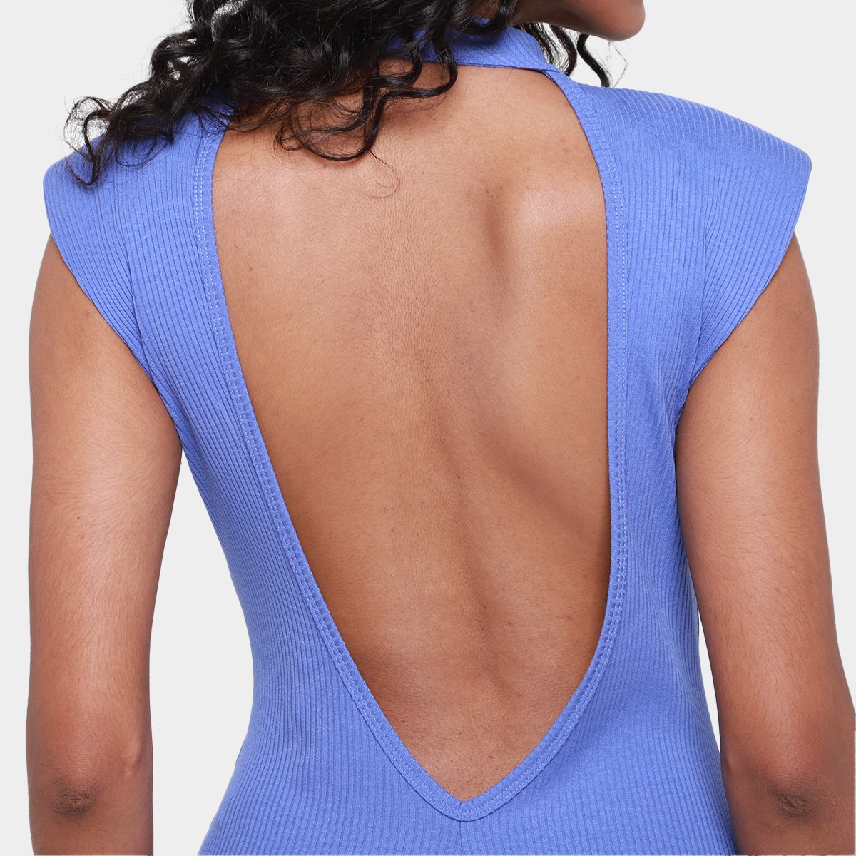 Miniatura Vestido Tubo Canelado All Is Love Curto Feminino Azul - G