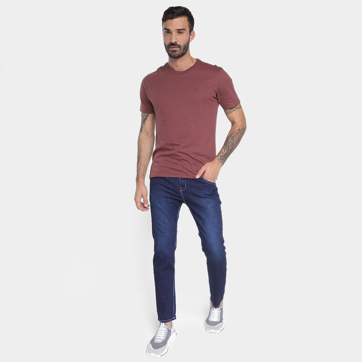 Miniatura Calça Jeans Slim Sawary Masculina Marinho - 38