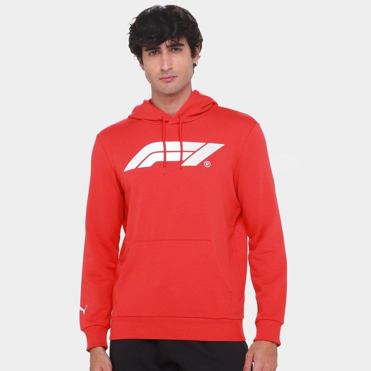 Miniatura Moletom Com Capuz Puma F1 ESS Masculino Vermelho - G