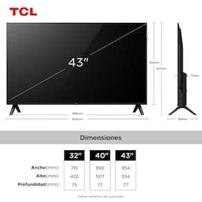 Smart TV 43” TCL 43S5K QLED Full HD Google TV Wi-Fi