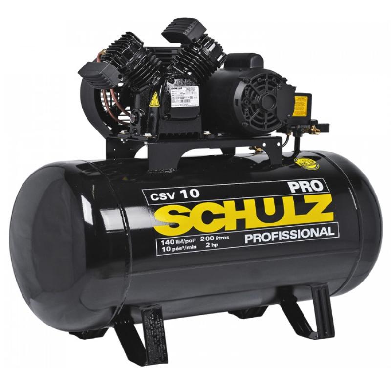 Miniatura Compressor 10 Pés 200 Litros 140 Libras 2,0 HP CSV-10/200 PRO SCHULZ 110V