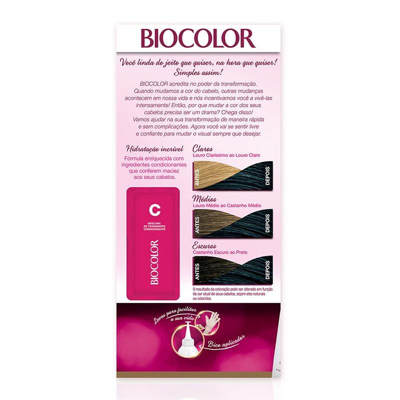 Miniatura Tinta de Cabelo Biocolor Mini Kit Preto Azulado Em Alta 2.0