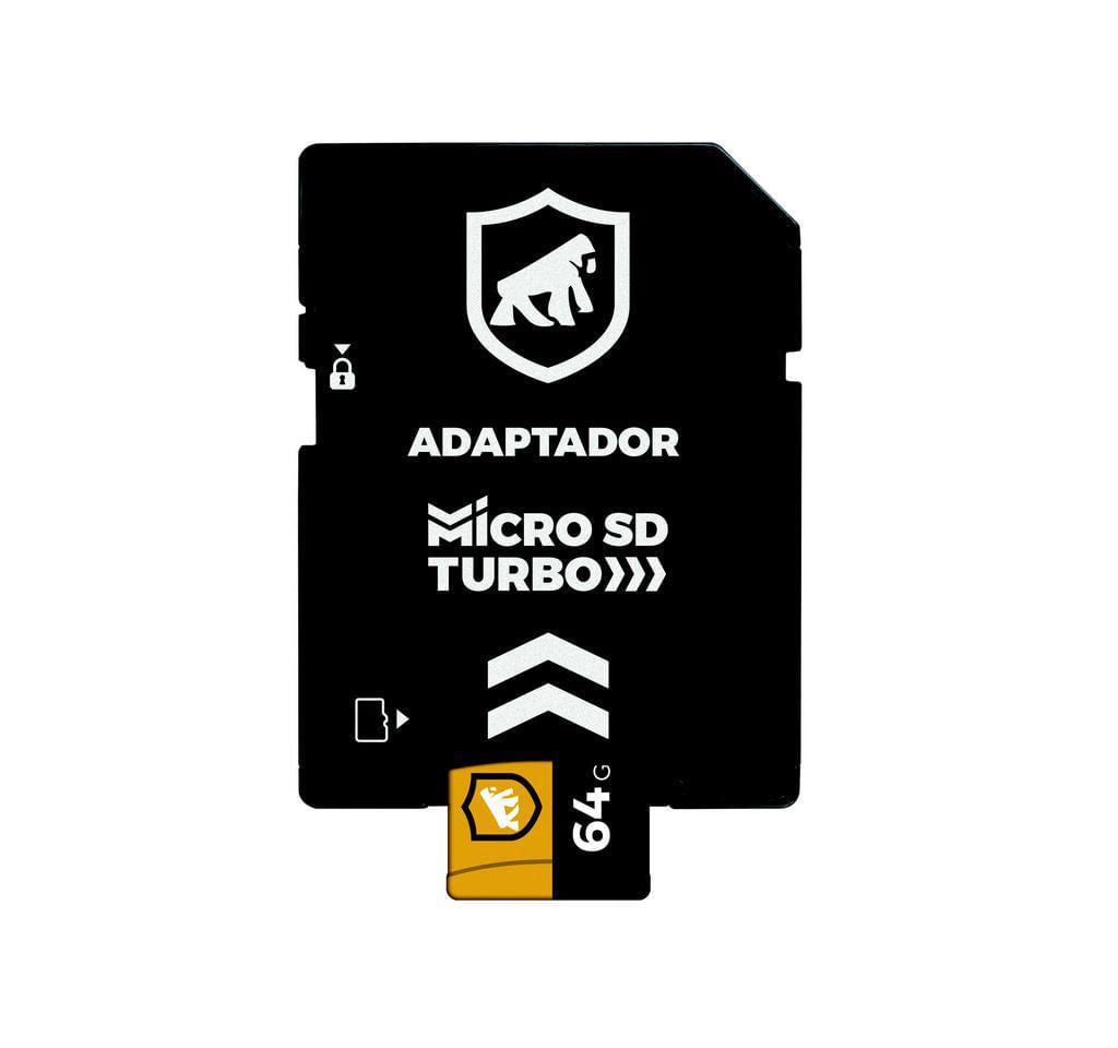 Miniatura Cartão De Memória 64Gb U3 +Adaptador Pendrive + Adaptador Sd