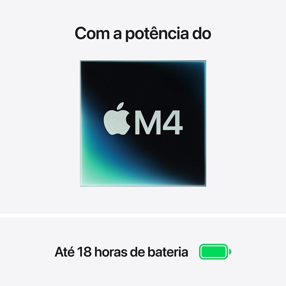 Miniatura Apple Macbook Air 15", M4, com CPU de 10 núcleos, GPU de 10 núcleos, 16GB RAM, 512GB SSD - Azul