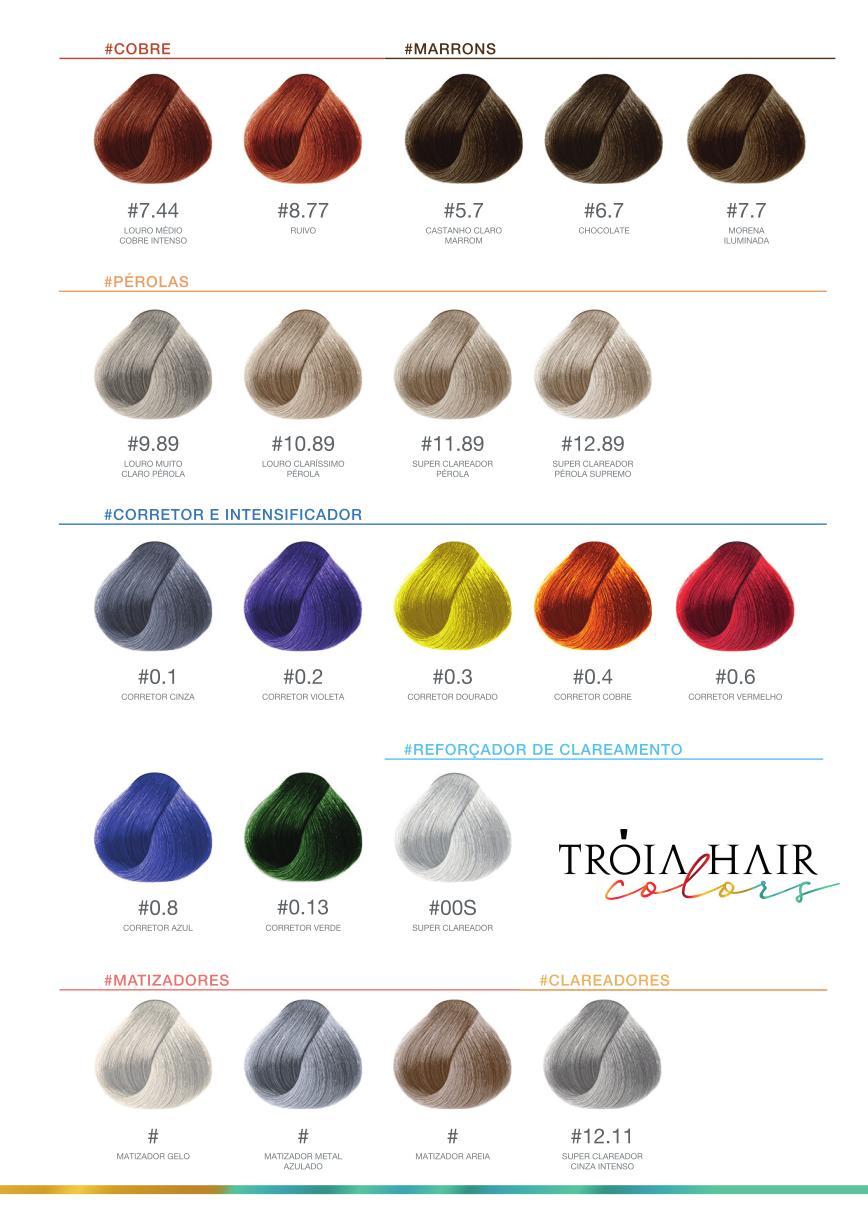 Miniatura Tintura 7.7 Morena Iluminada - Troia Hair Colors 60G