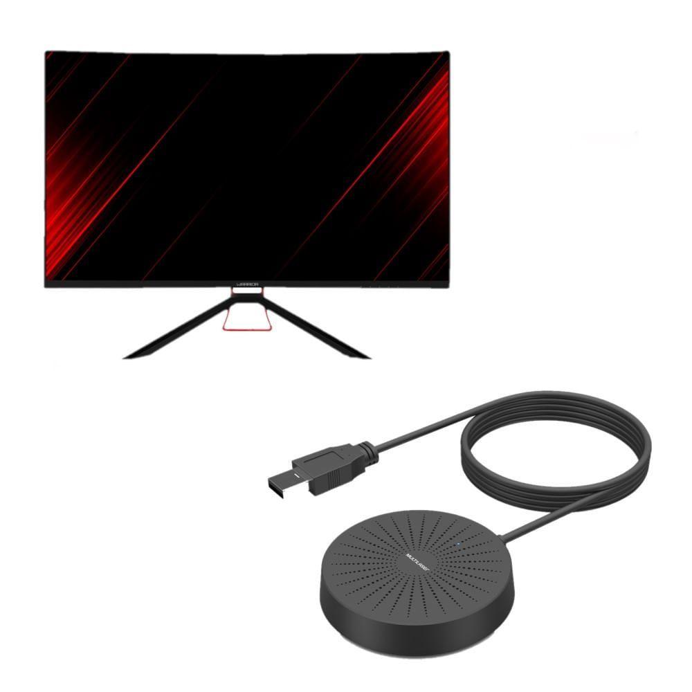 Miniatura Microfone C/Fio Usb E Monitor Gamer Shin Kai 24"Curvo Ph361k