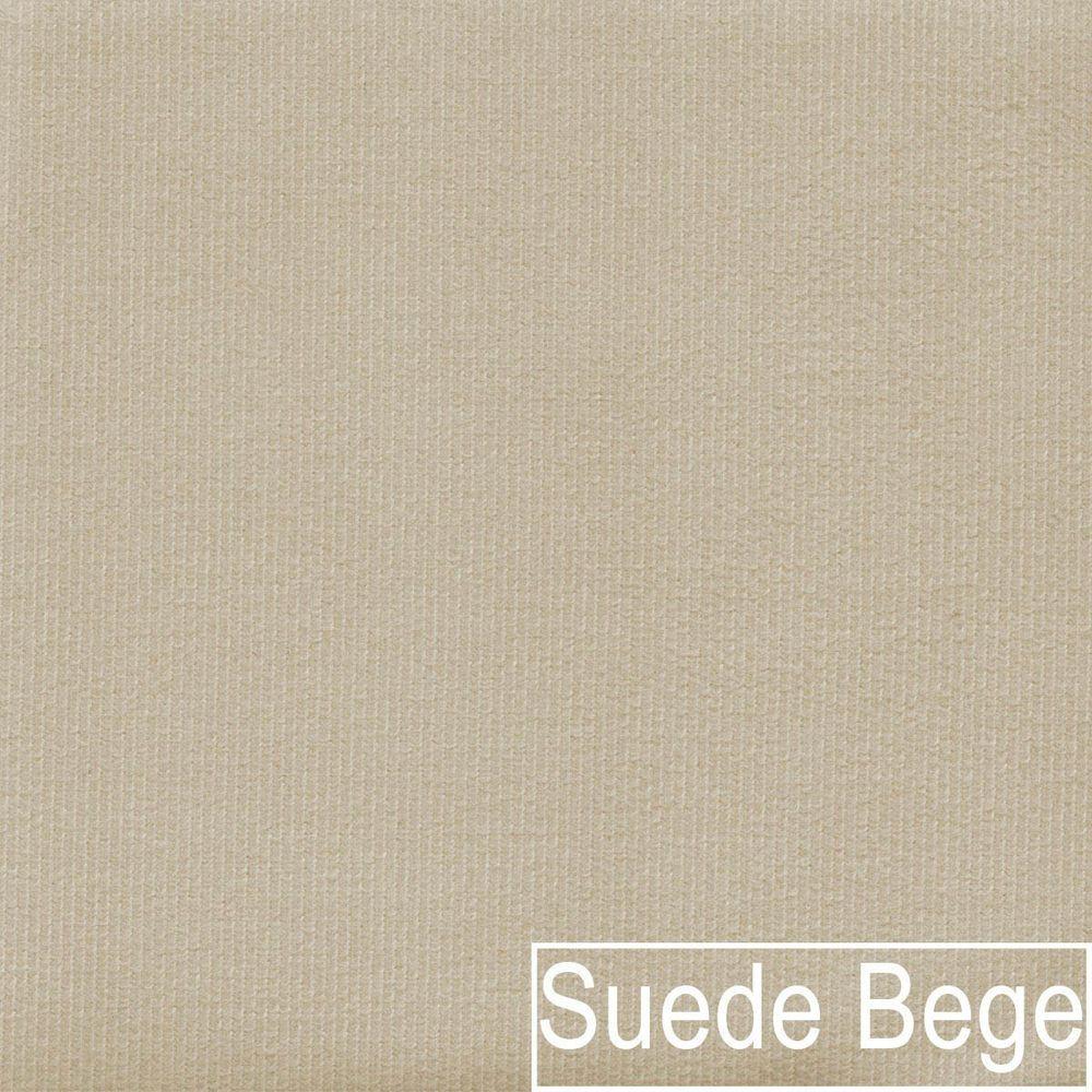 Divã Recamier Curvo Luna 160cm Lado Esquerdo Suede Cor Bege