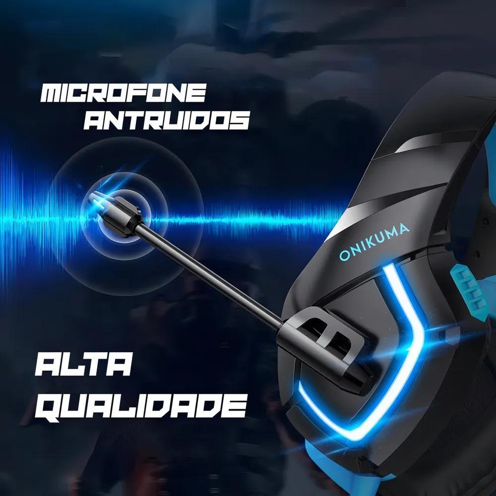 Headset Gamer Onikuma K1-B: Imersão Total Com Led