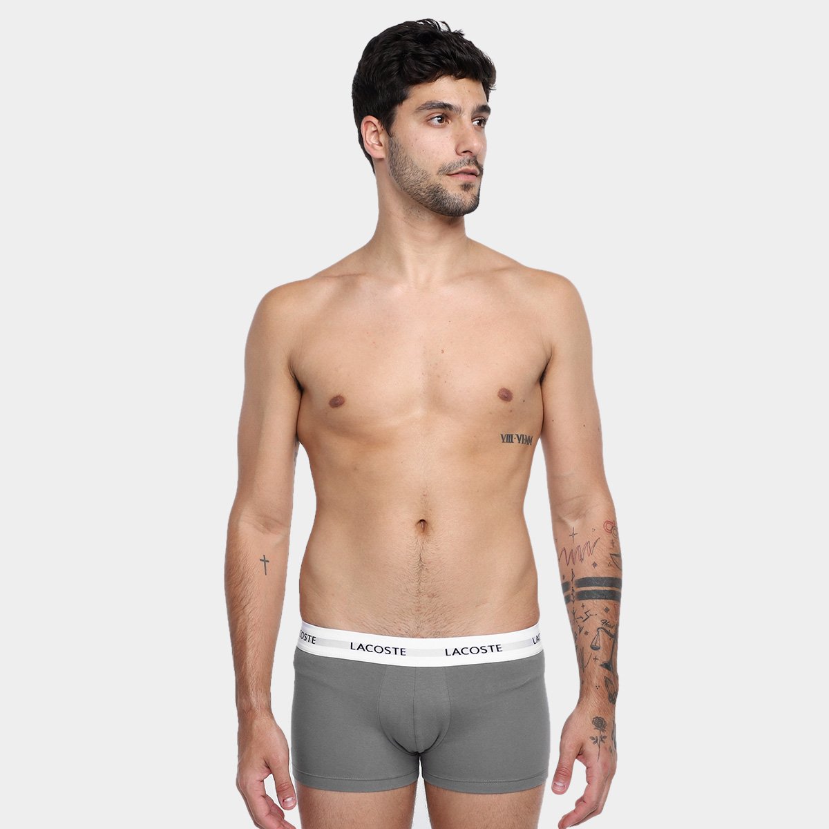 Miniatura Kit Cueca Boxer Lacoste Masculina - 3 Peças Mescla - EGG