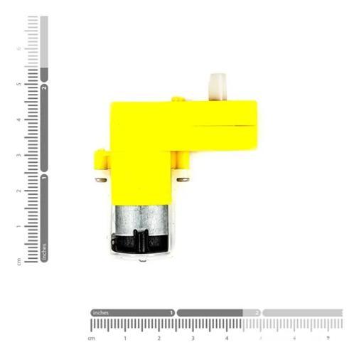 Miniatura Motor Dc Com Caixa De Redução Em L 90 Graus 200 Rpm 3V A 6V