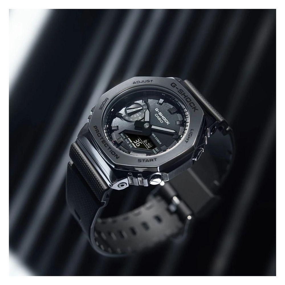 Miniatura Relógio Casio G-shock Gm-2100bb-1adr Metal Covered