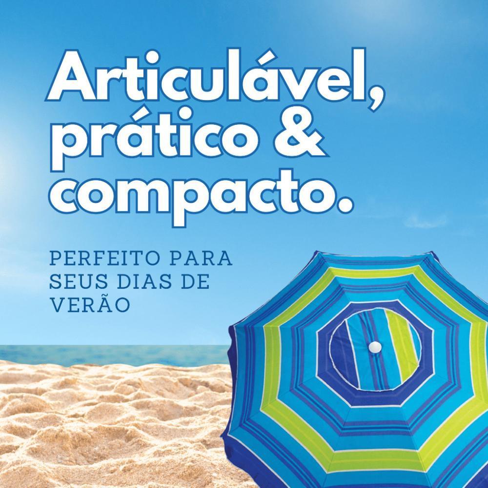Miniatura Guarda Sol Gigante Articulável 2,40M Praia Piscina Reforçado