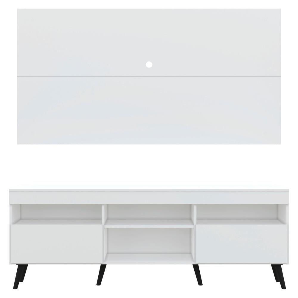 Miniatura Rack com Painel Tv até 65" Pés Retrô 2 Portas Multimóveis
