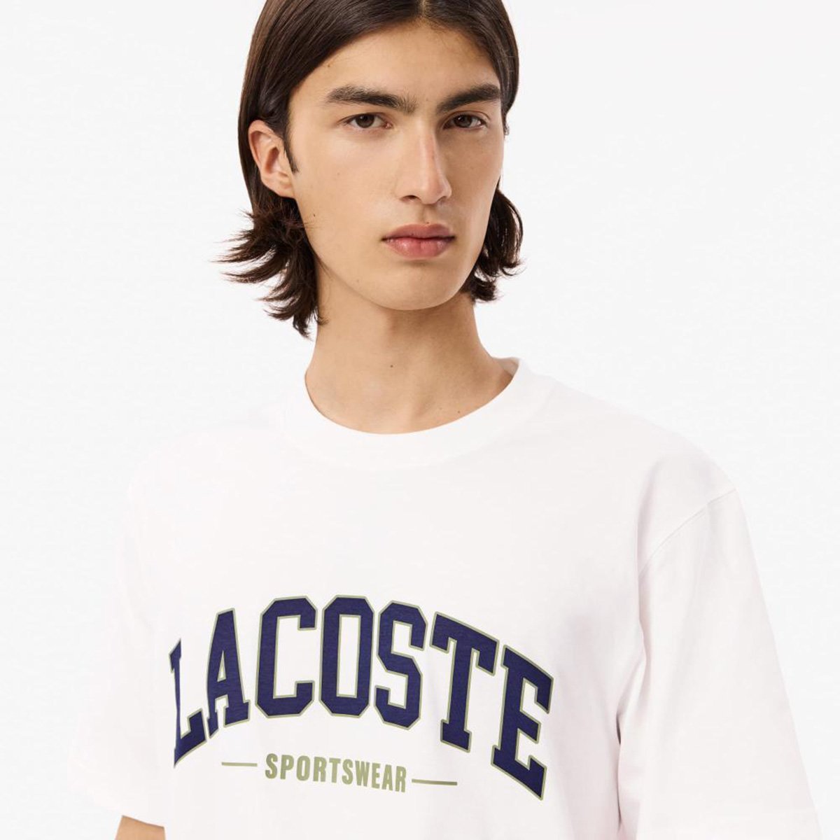 Miniatura Camiseta Lacoste Masculina Branco - EGG