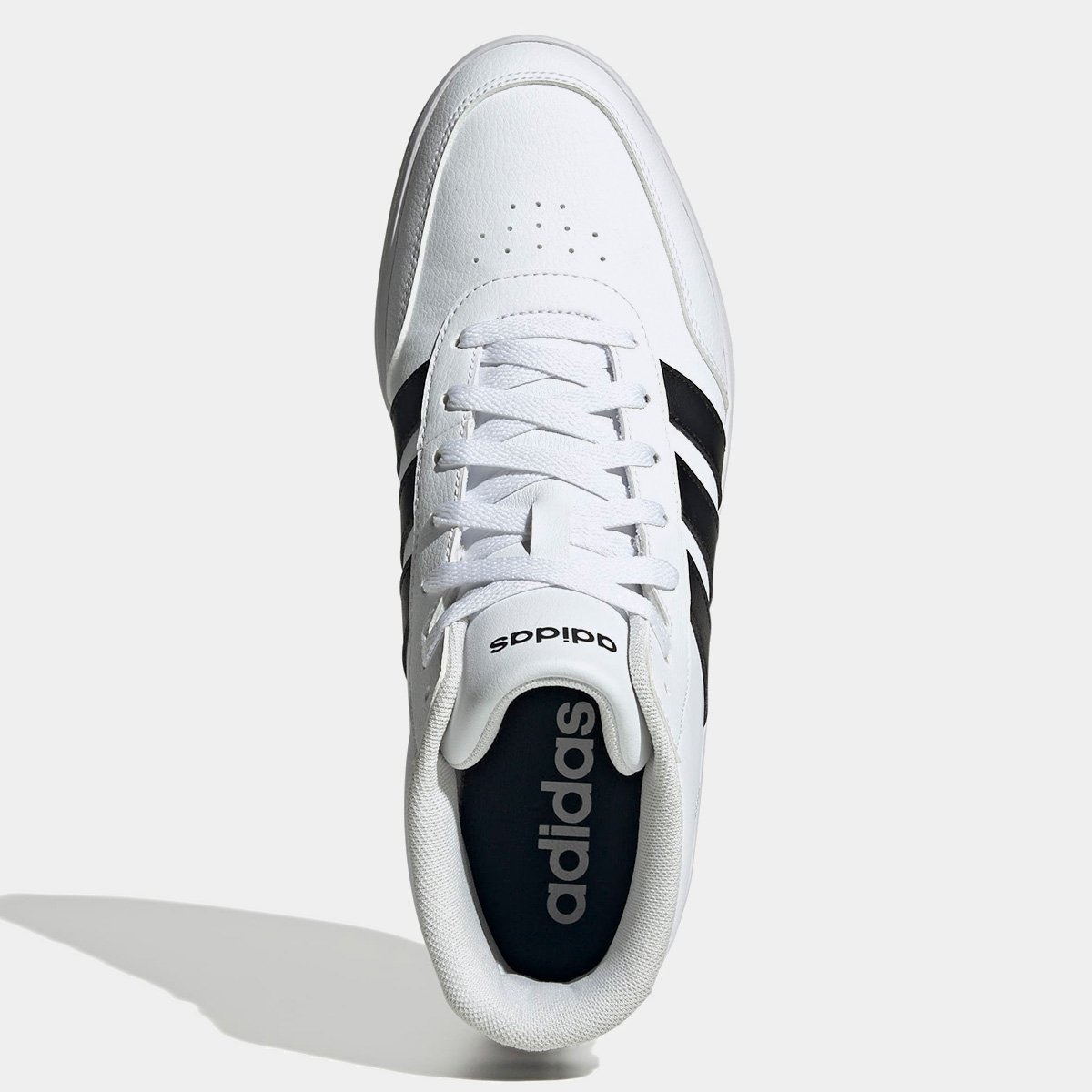 Miniatura Tênis Adidas Breaknet Mid Masculino Branco+Preto - 37