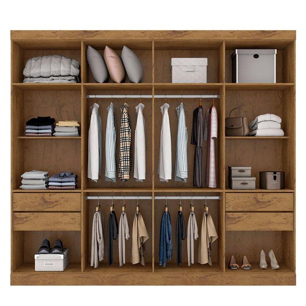 Miniatura Guarda Roupa Casal Prime 1684 E Cômoda 8000 Freijó - Araplac