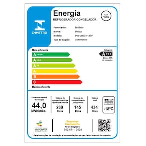 Geladeira Philco Side By Side Eco Inverter PRF535ID Frost Free com Smart Cooling e Display Digital Inox - 434 L 110V