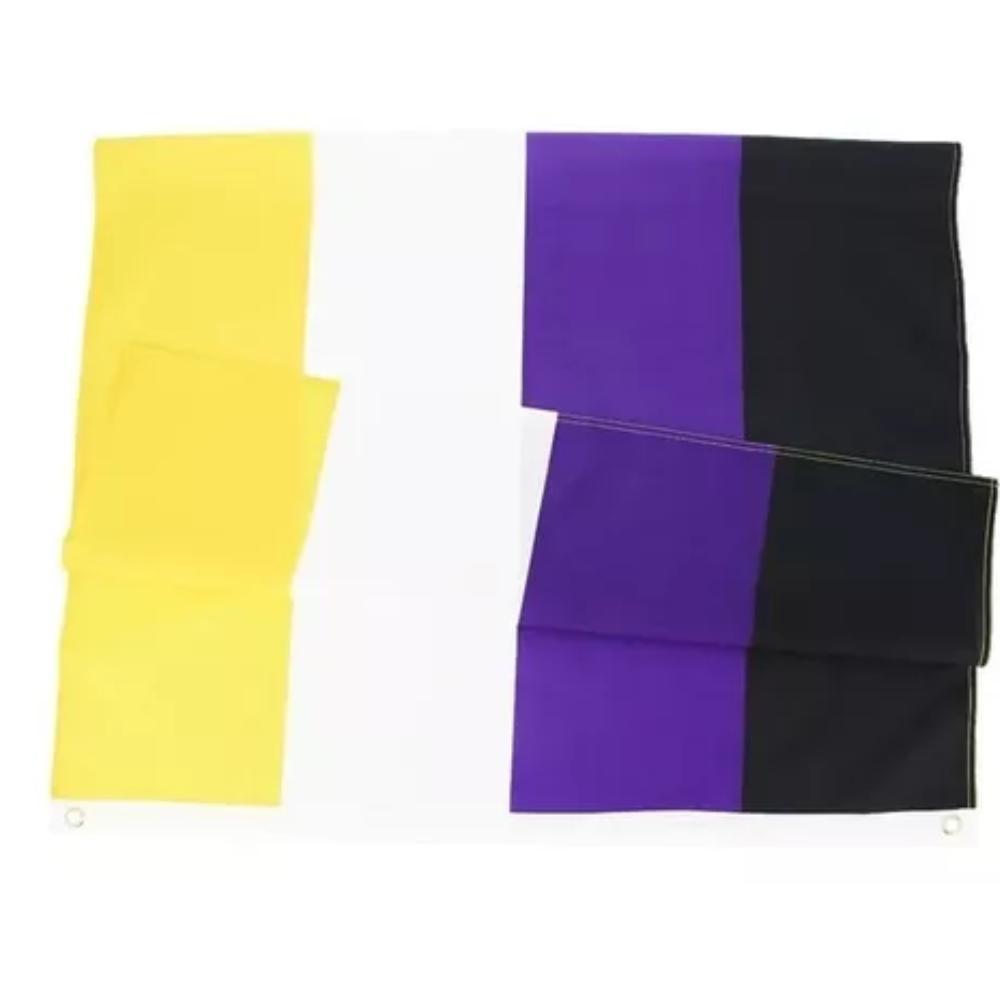 Miniatura Bandeira Gênero Não Binário 1,50X0,90Mt Lgbtqi+ Envio