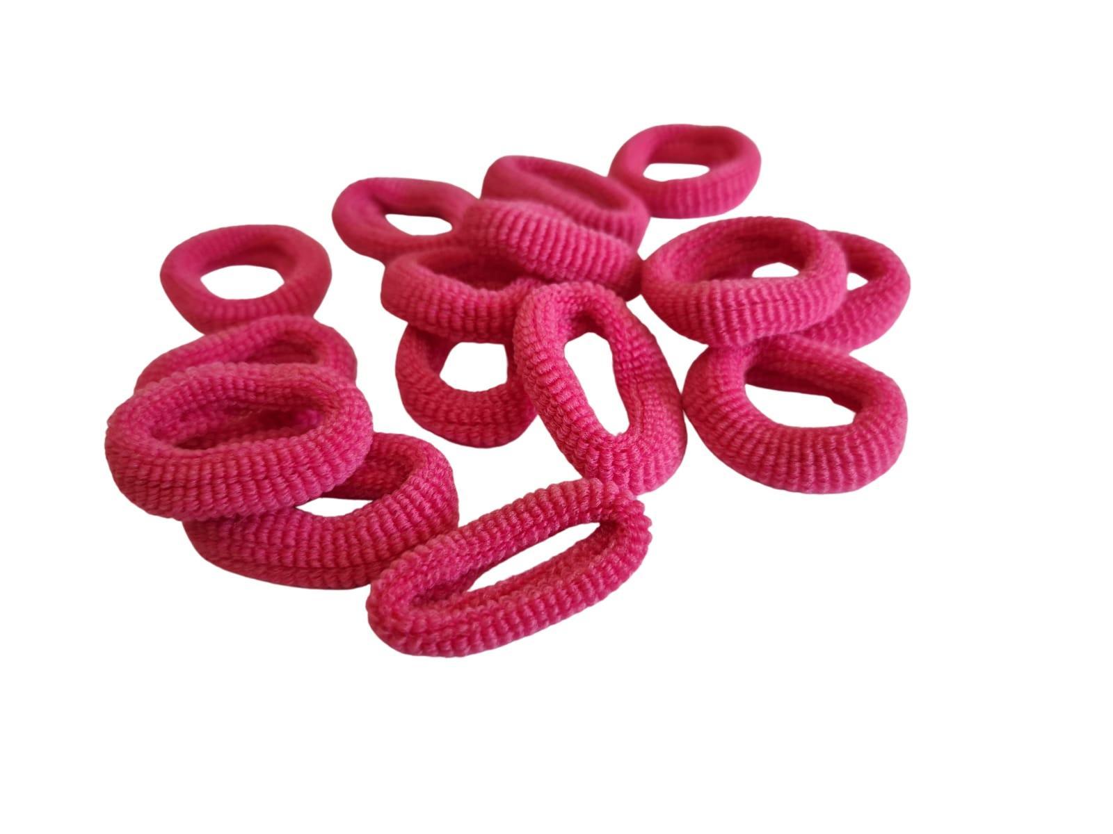 Miniatura Xuxinha Elástico Para Cabelo Pequeno Rosa Pacote Com 50Un