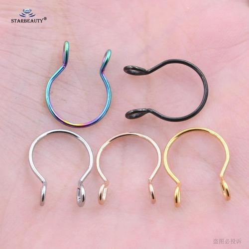 Piercing Nariz Septo Argola Falso - Preto