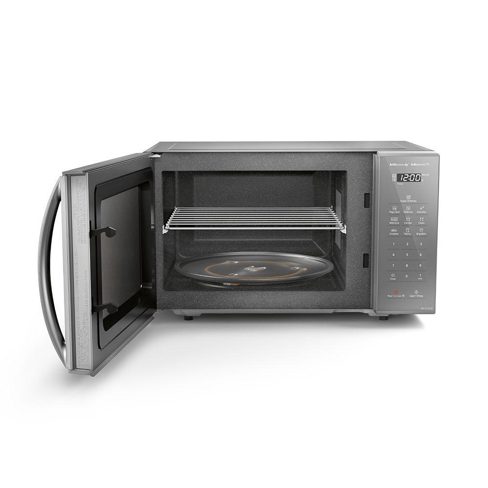 Micro-ondas Panasonic Dupla Refeição 27L Prata - ST55LMRU 110V
