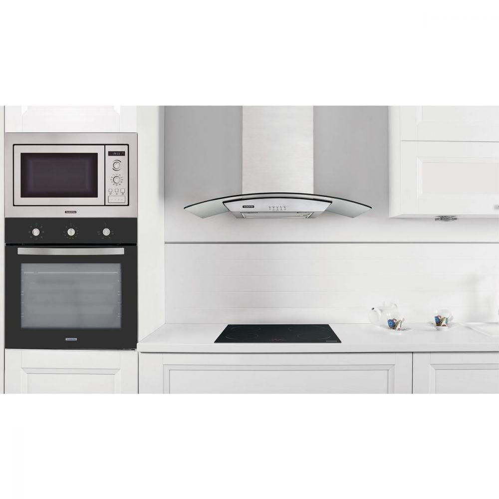 Miniatura Forno Elétrico Embutir Tramontina New Glass Cook Preto 71L