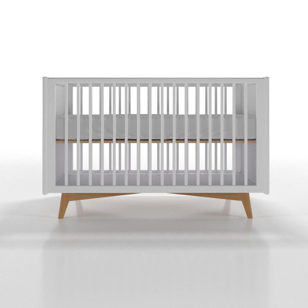 Miniatura Berço Americano em MDF Grade Fixa Zen Branco