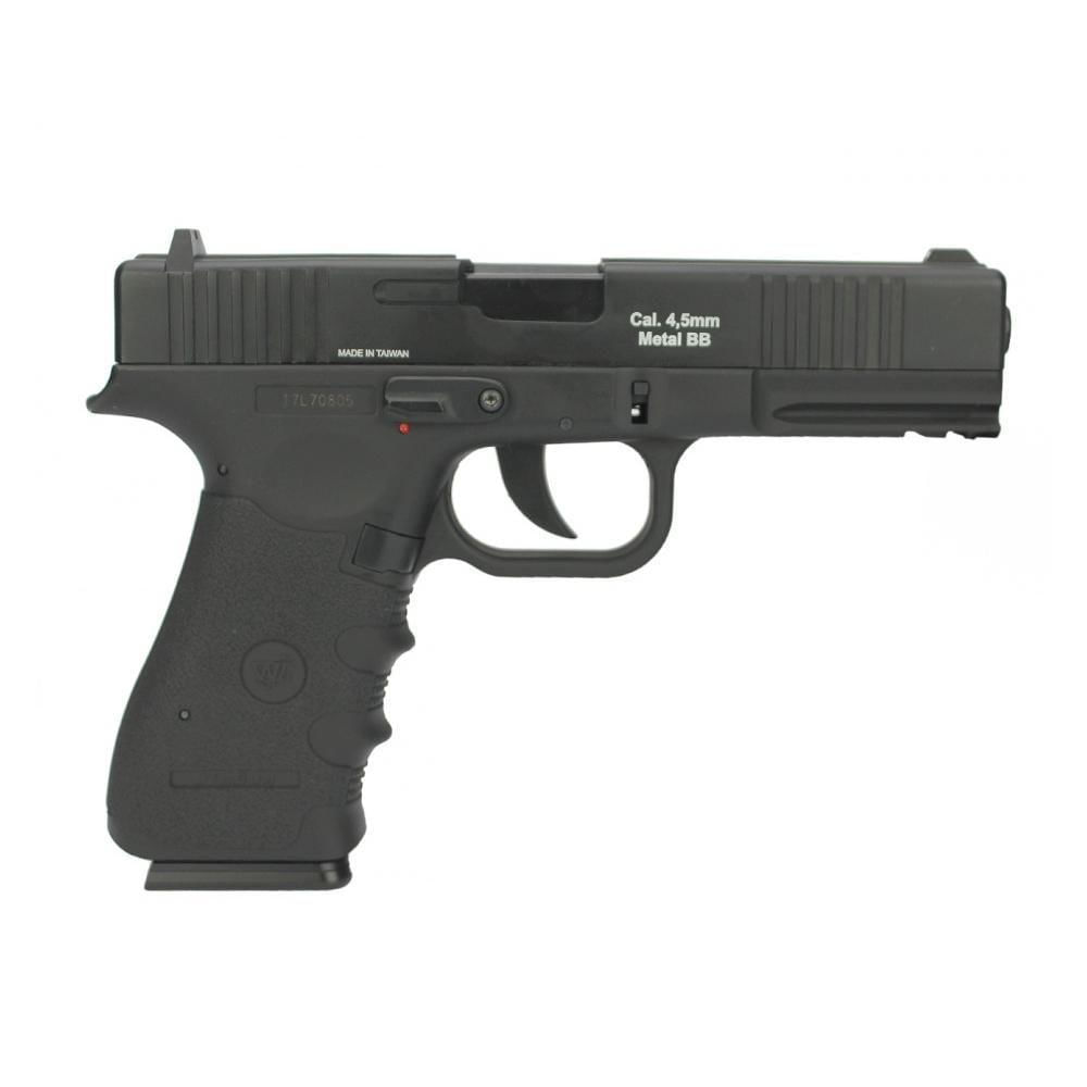 Miniatura Pistola Pressão Co2 Glock W119 Slide Metal Blowback 4,5