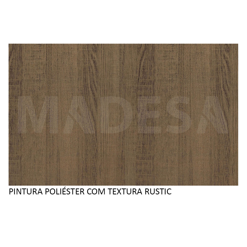 Guarda-Roupa Casal Madesa Cronos 4 Portas de Correr com Espelhos Rustic Cor:Rustic