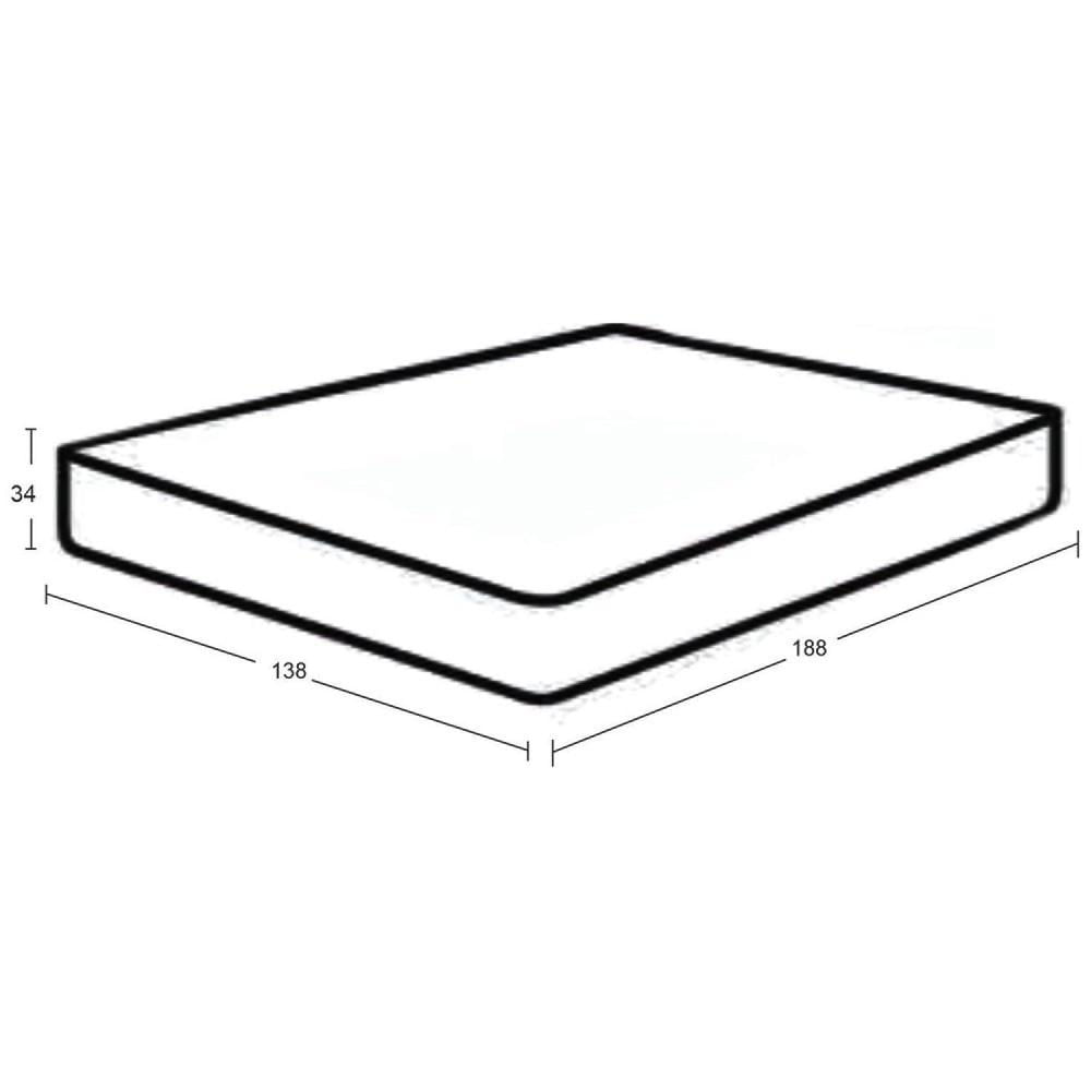 Miniatura Colchão Casal Molas Ensacadas Euro Pillow 34x138x188cm Solare Arte Cúbica Branco/Preto