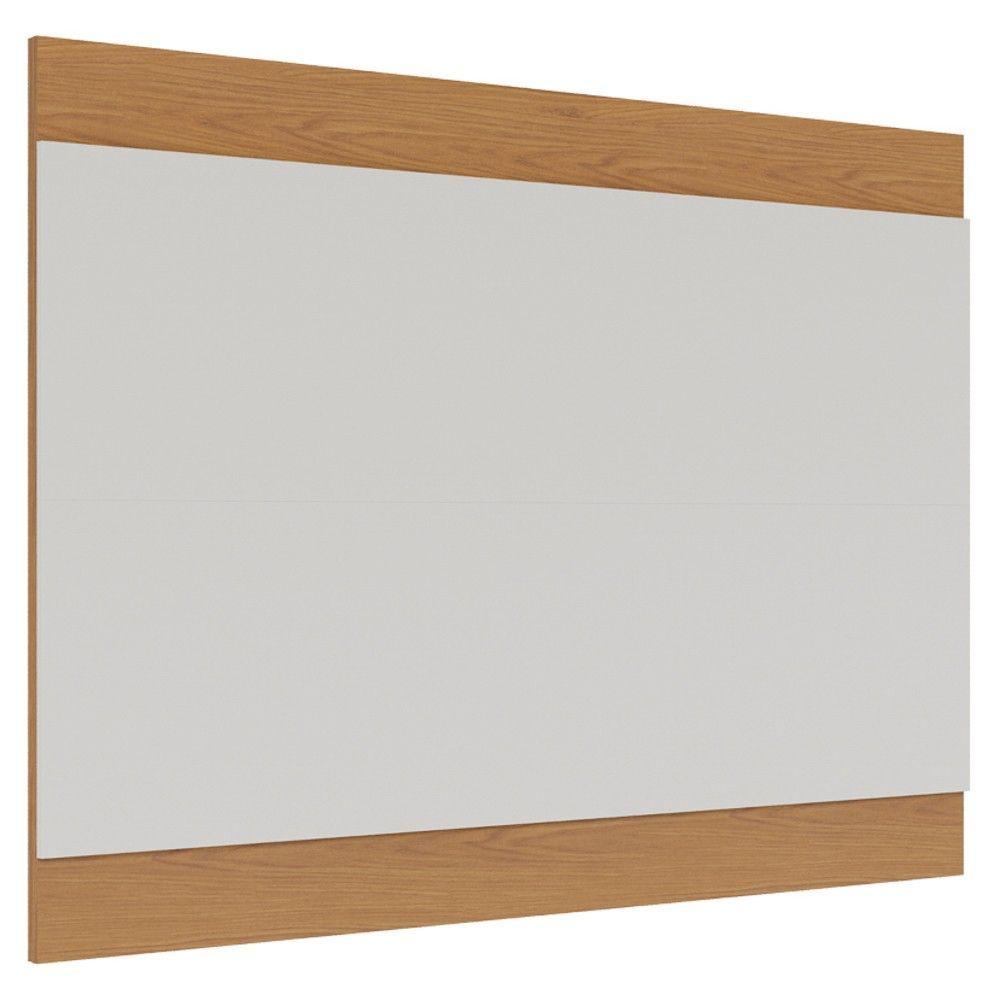 Miniatura Painel Para Tv 75 Pol Chile E Rack Bancada Itália C05 Off White Matte/freijó - Mpozenato