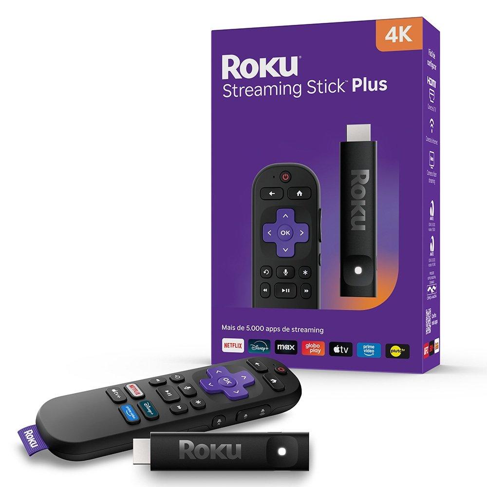 Miniatura Roku Streaming Stick Plus 2025, Dispositivo para TV 4K, com Controle por Voz, Preto - 3830BR