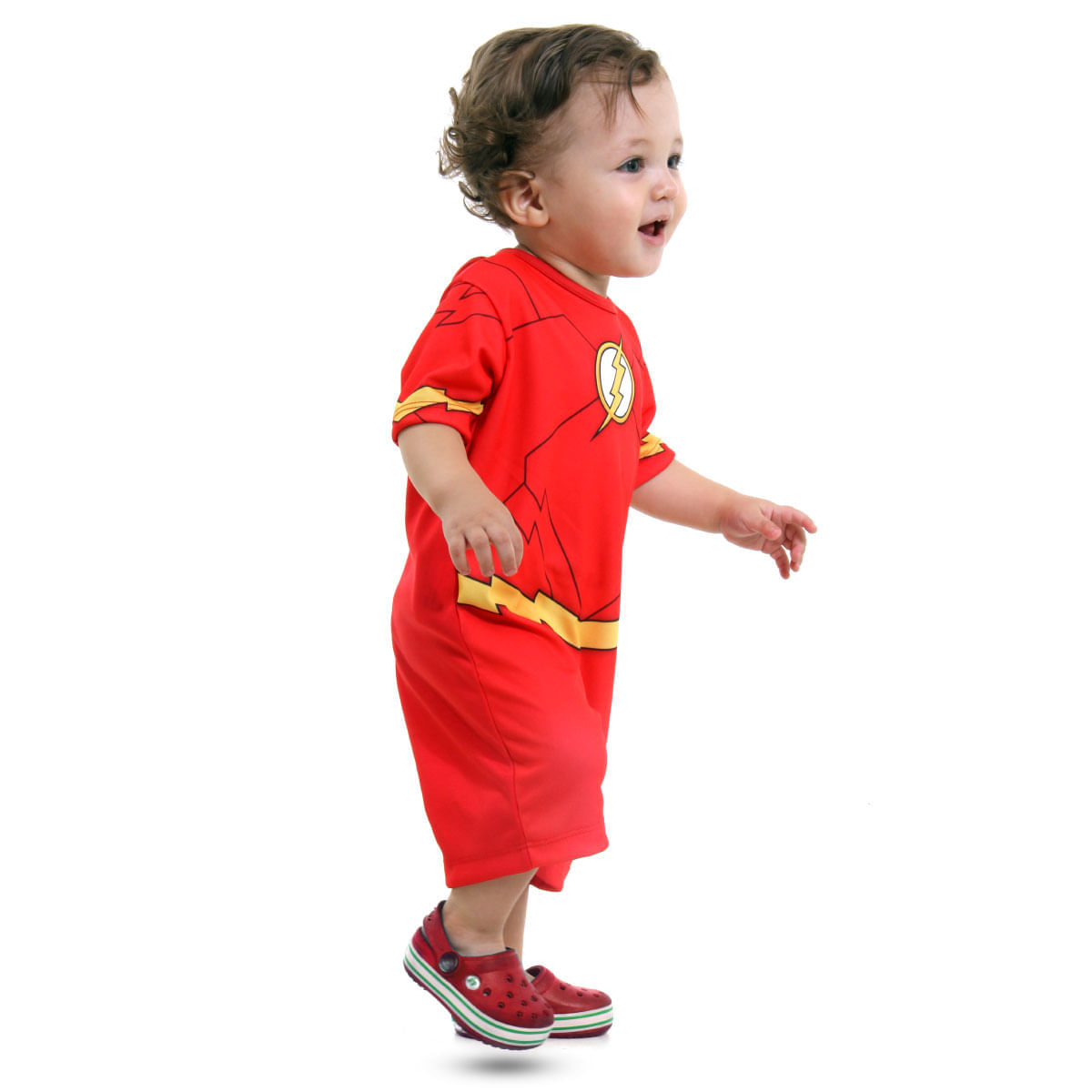 Miniatura Fantasia Flash Bebê - Liga da Justiça - Original M