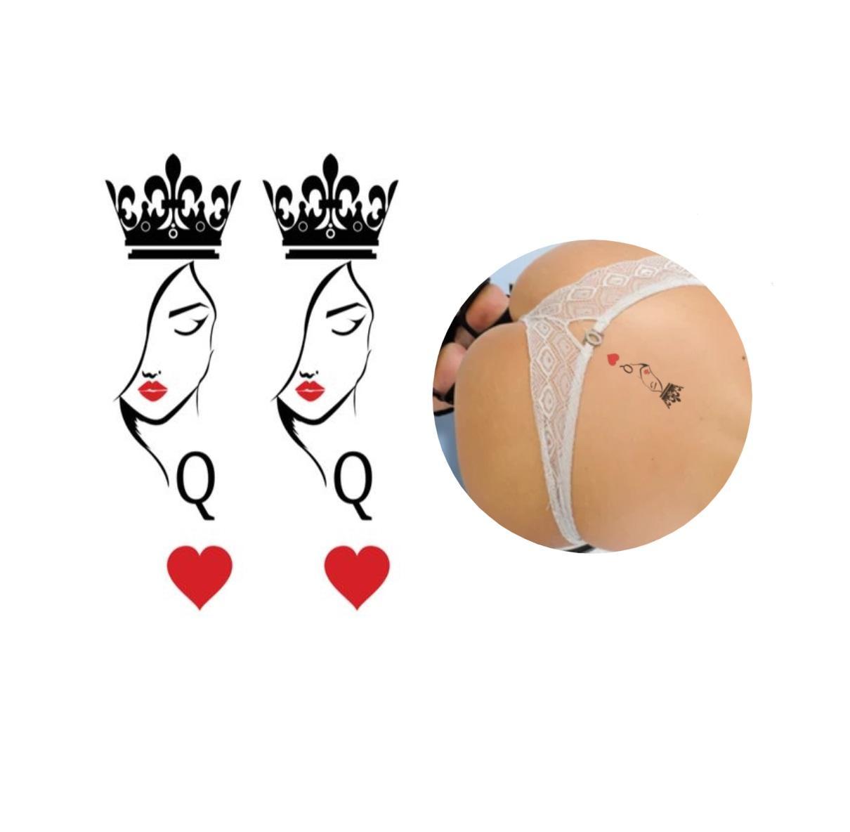 Miniatura Tatuagem Temporária Hotwife Rainha Sexy Liberal