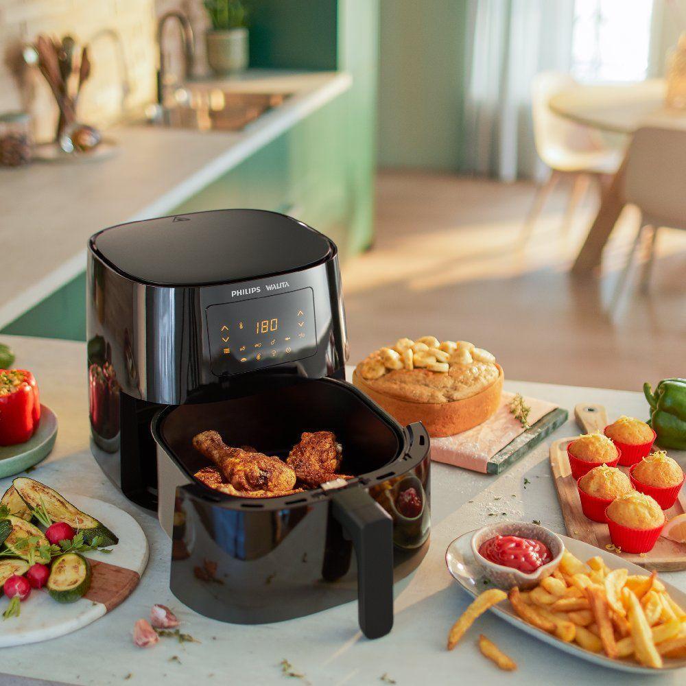 Miniatura Fritadeira Elétrica Philips Walita Digital Essential XL 6,2L Preta 220V RI9270/90