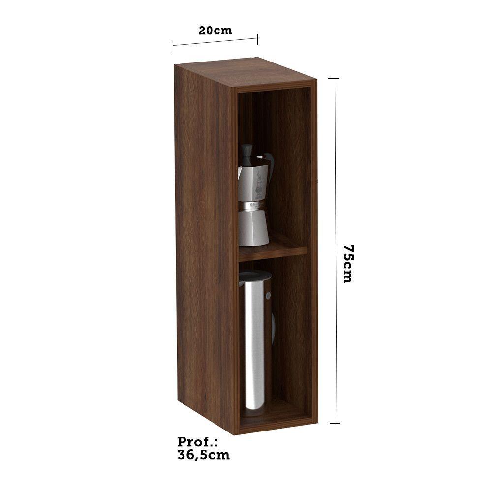 Miniatura Armário Para Cozinha 20 Cm 1 Porta Dourado Com Crema