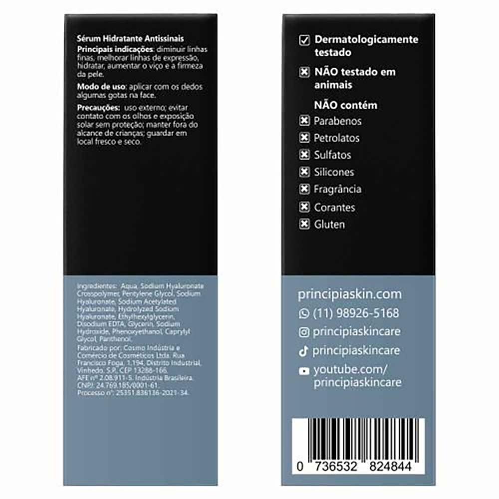 Miniatura Sérum Principia Skin Ácido Hialuronico e Vitamina B5 30ml