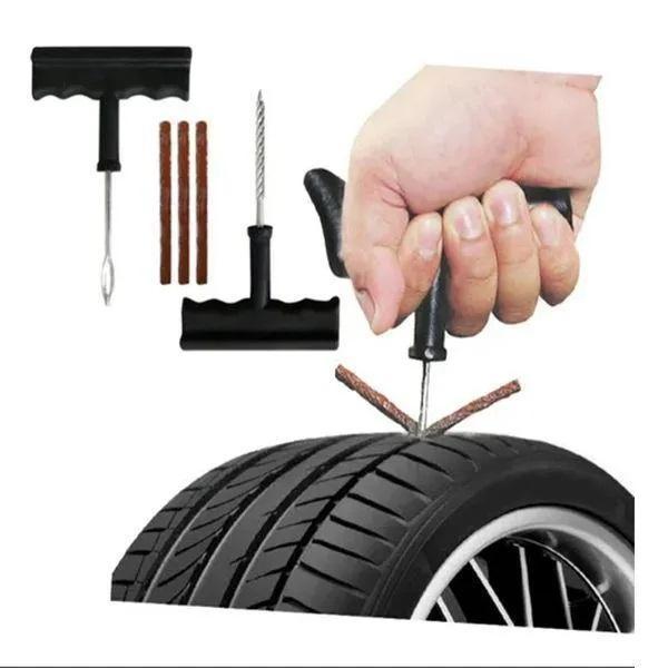 Miniatura Kit Remendo Reparo Macarrão Pneu Carro Moto Sem Câmara