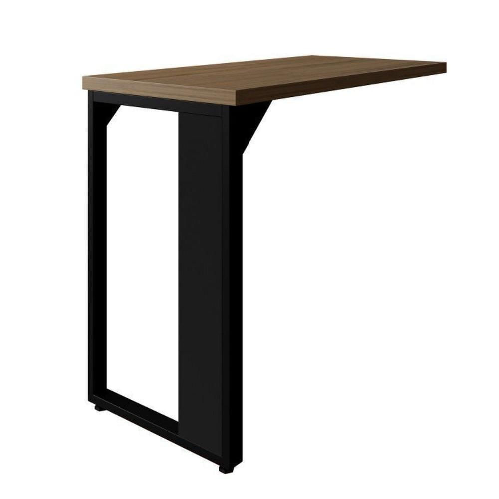 Mesa para Escritório Diretor em L 120x150cm Marrom/Preto
