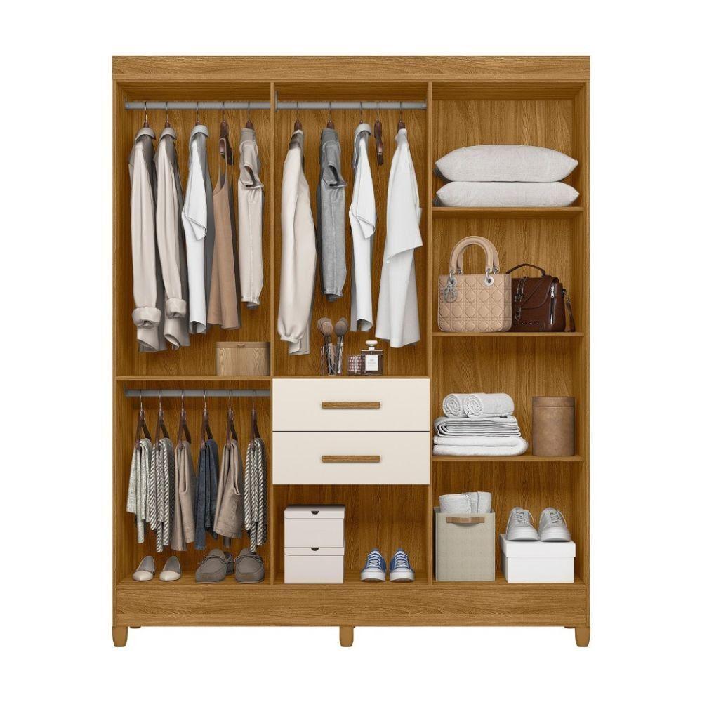 Miniatura Guarda Roupa Moval Malta 7 Portas 2 Gavetas Freijo/off White