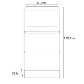 Cozinha Completa Bartira Linea com 13 Portas e 6 Gavetas e 9 Prateleiras - 562,6cm de largura Branca