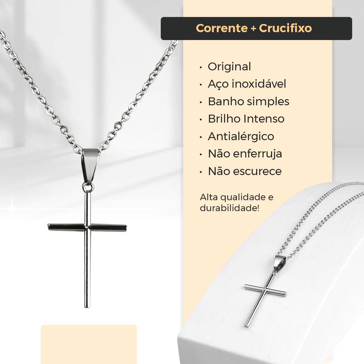 Miniatura Cordão Aço Inoxidável Prata + Caixa Presente Casual Grumet