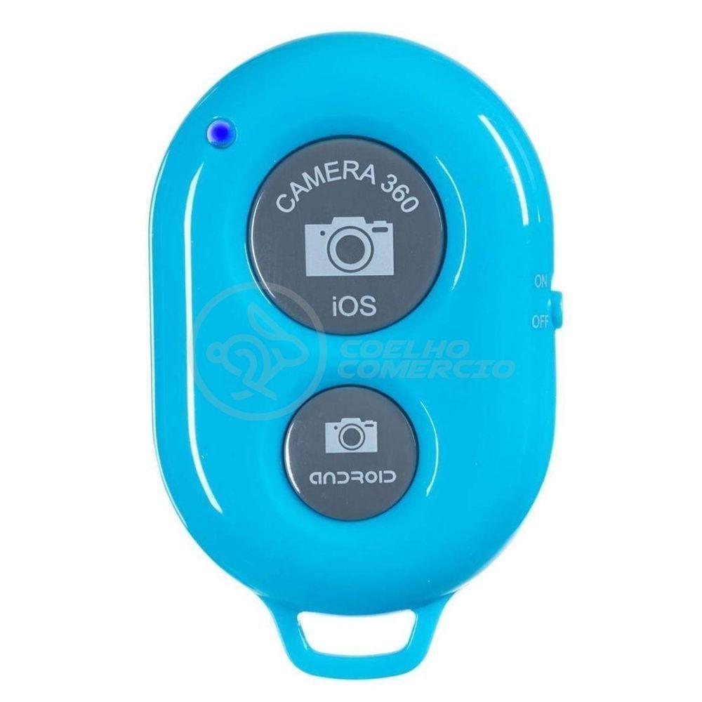 Miniatura Controle Remoto Disparador De Fotos Bluetooth Selfie - Azul