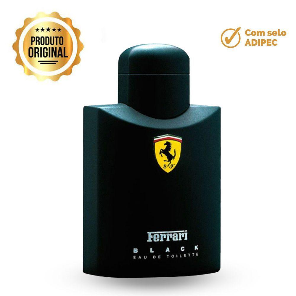 Miniatura Perfume Ferrari Black Scuderia Eau De Toilette - Perfume Masculino 125ml